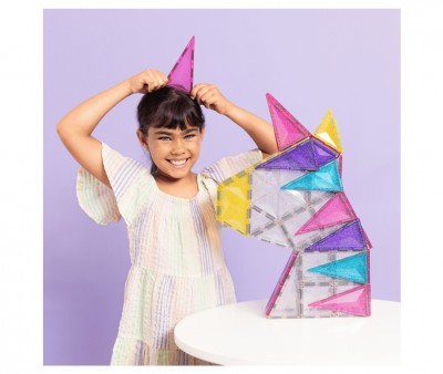 Construcción Connetix Glitter Unicorn 56 piezas