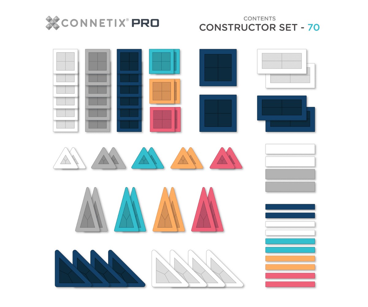 Construction Connetix PRO Constructor 70 Pièces
