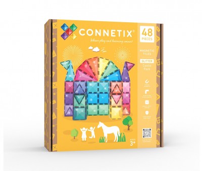 Construcción Connetix Glitter Castle 48 piezas