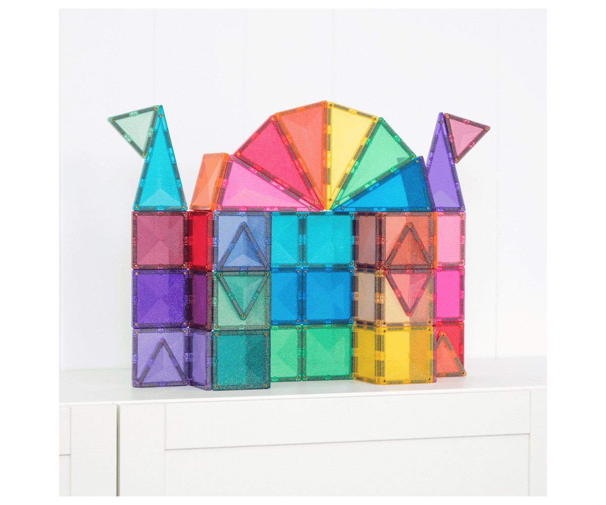 Construcción Connetix Glitter Castle 48 piezas