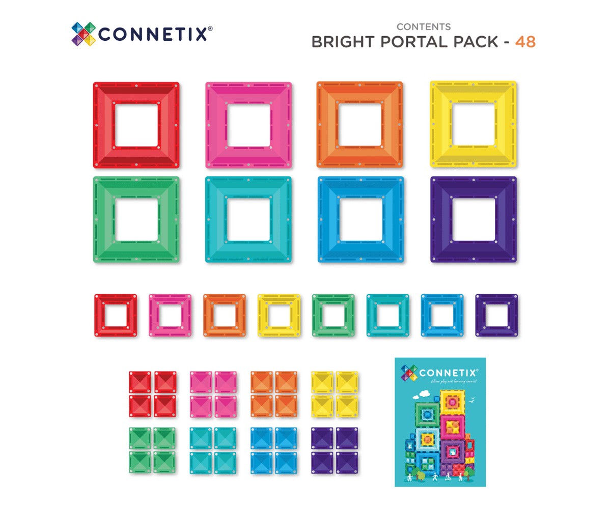 Construcción Connetix Bright Portal 48 piezas
