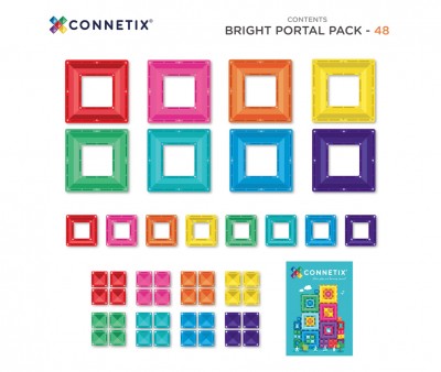 Construcción Connetix Bright Portal 48 piezas