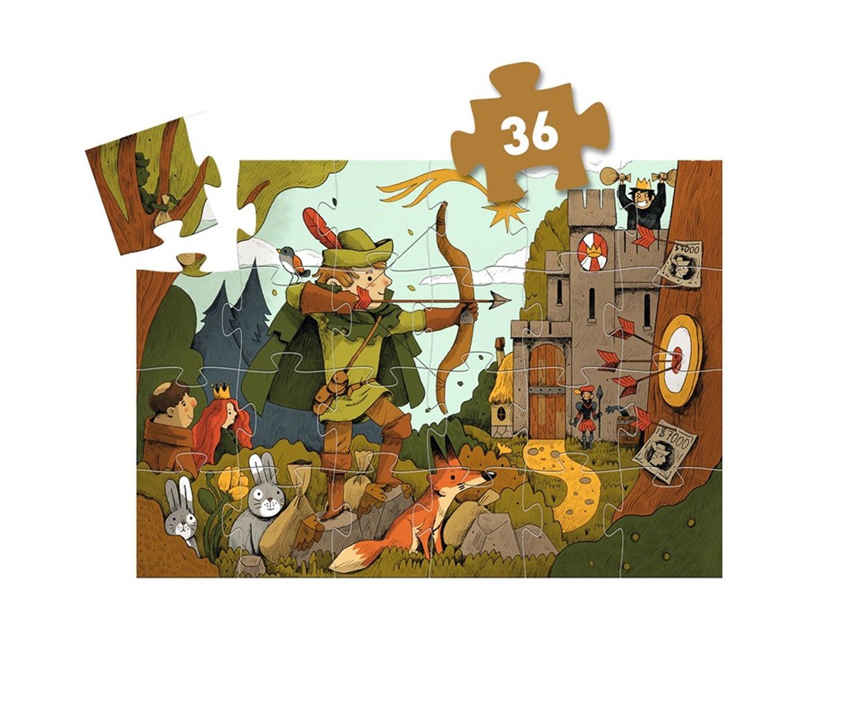 Quebra-cabe?a de silhueta de Robin Hood