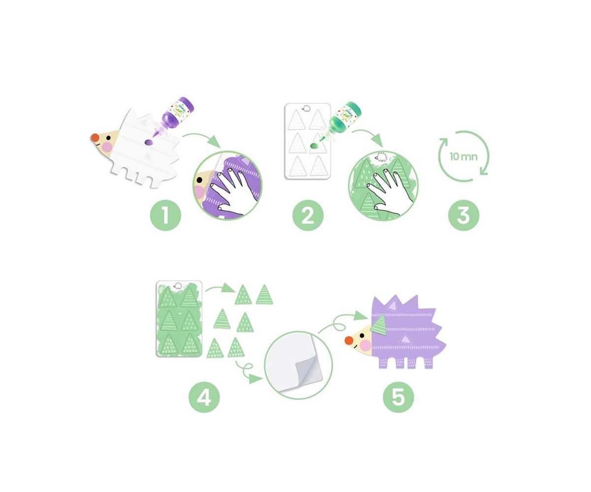 Pintando formas pequenas com dedos m?gicos