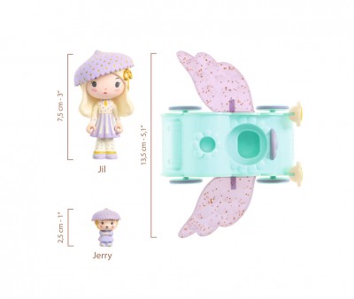 Boneco de Tinily Jill e Jerry Tinycar