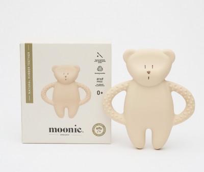 Anneau de Dentition en Caoutchouc Naturel Ourson Sand