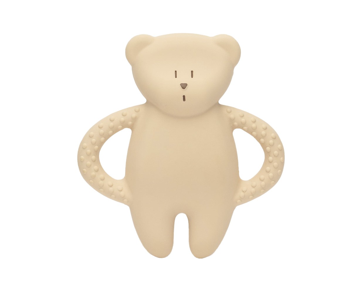 Anneau de Dentition en Caoutchouc Naturel Ourson Sand