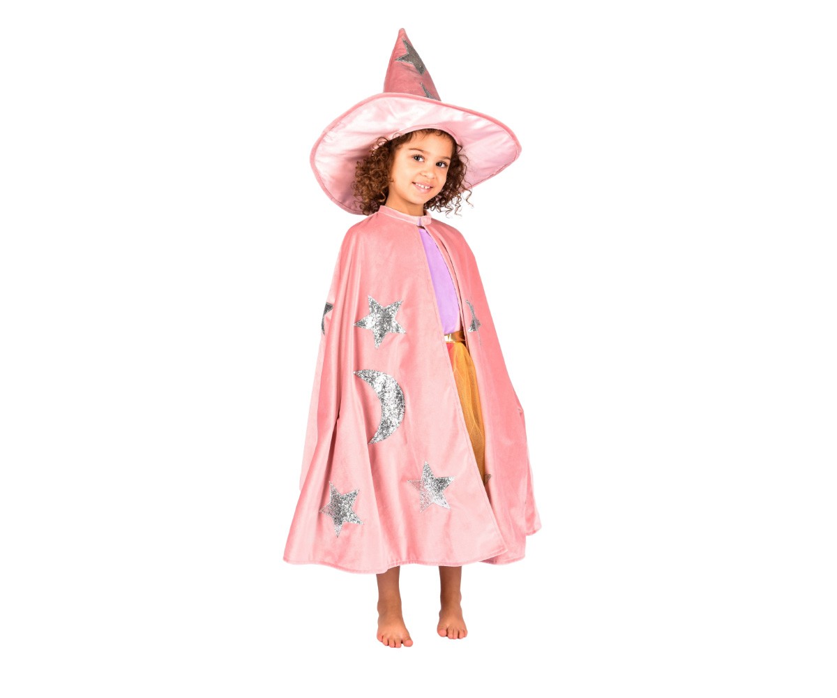 Disfraz Velvet Rosa con Estrellas Plateadas 3-8 años