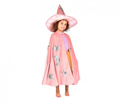 Disfraz Velvet Rosa con Estrellas Plateadas 3-8 años