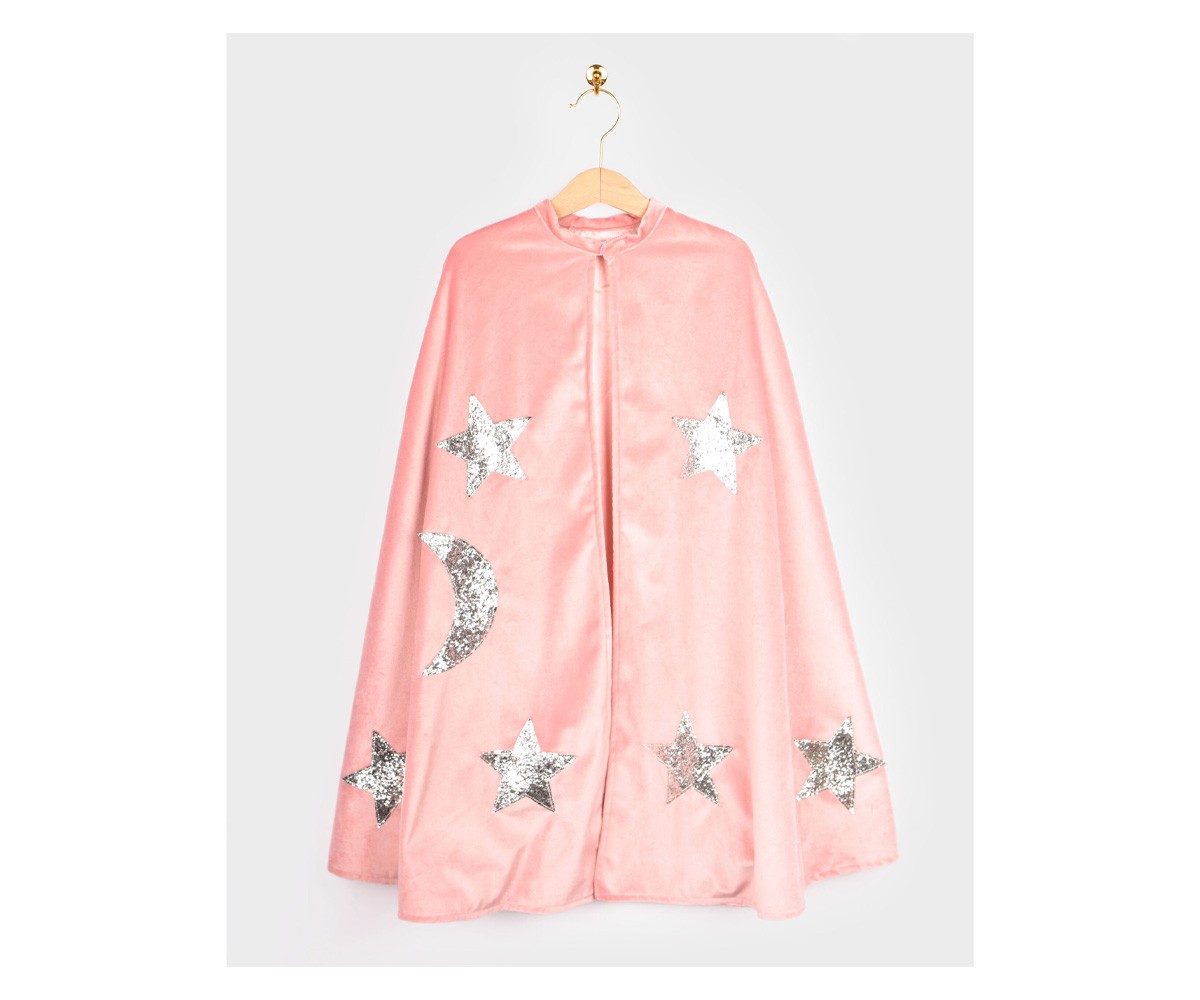 Costume Velours Rose avec Étoiles Argentées Taille 3-8 ans