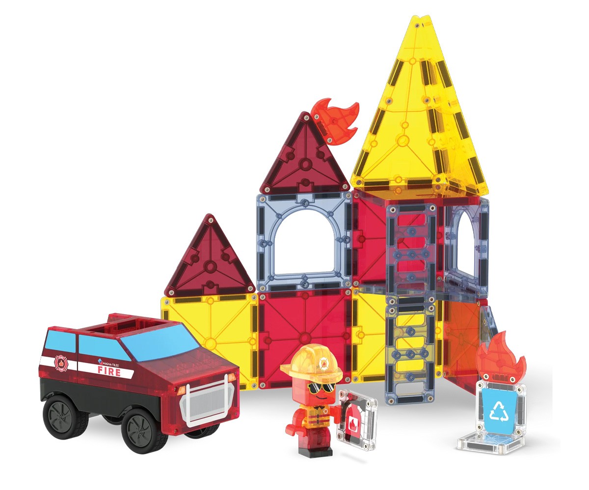Set de Construcción Magna-Tiles Fire Rescue 27 piezas