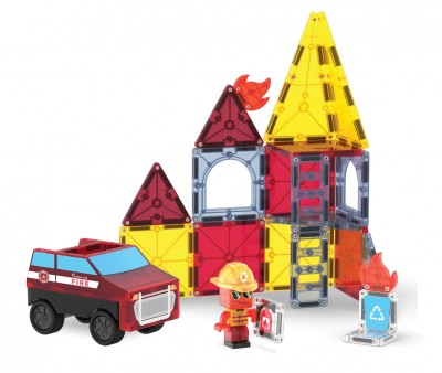 Set de Construcción Magna-Tiles Fire Rescue 27 piezas