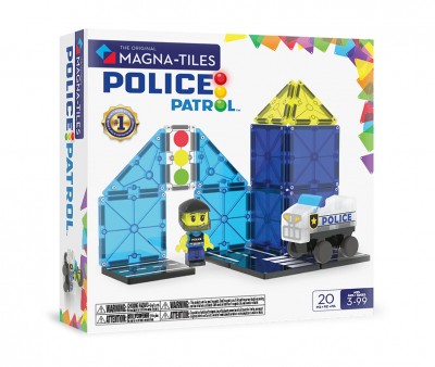 Set de Construcción Magna-Tiles Police Patrol 20 piezas