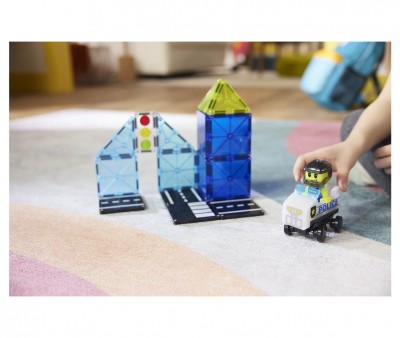 Set de Construcción Magna-Tiles Police Patrol 20 piezas