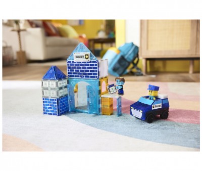 Set de Constucción Magna-Tiles Police Station 35 piezas