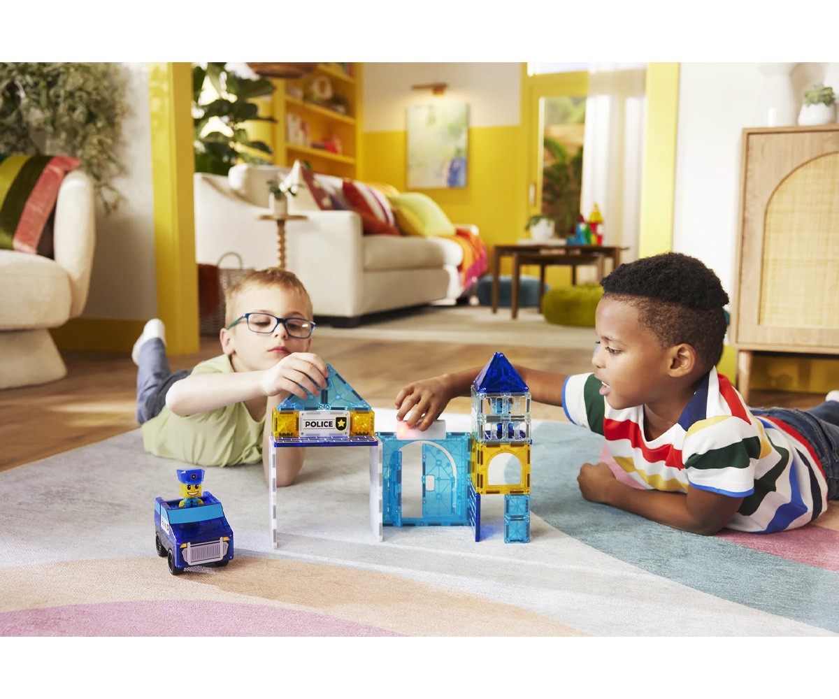 Conjunto de construção  Delegacia de pPolícia Magna-Tiles de 35 peças