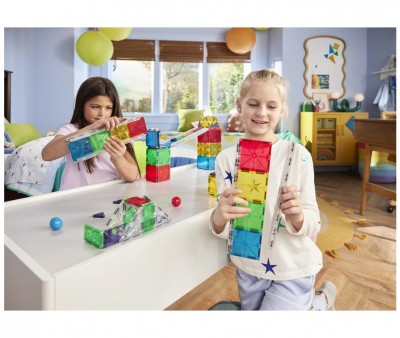 Set de Construcción Magna-Tiles Rail Racers Deluxe 90 piezas