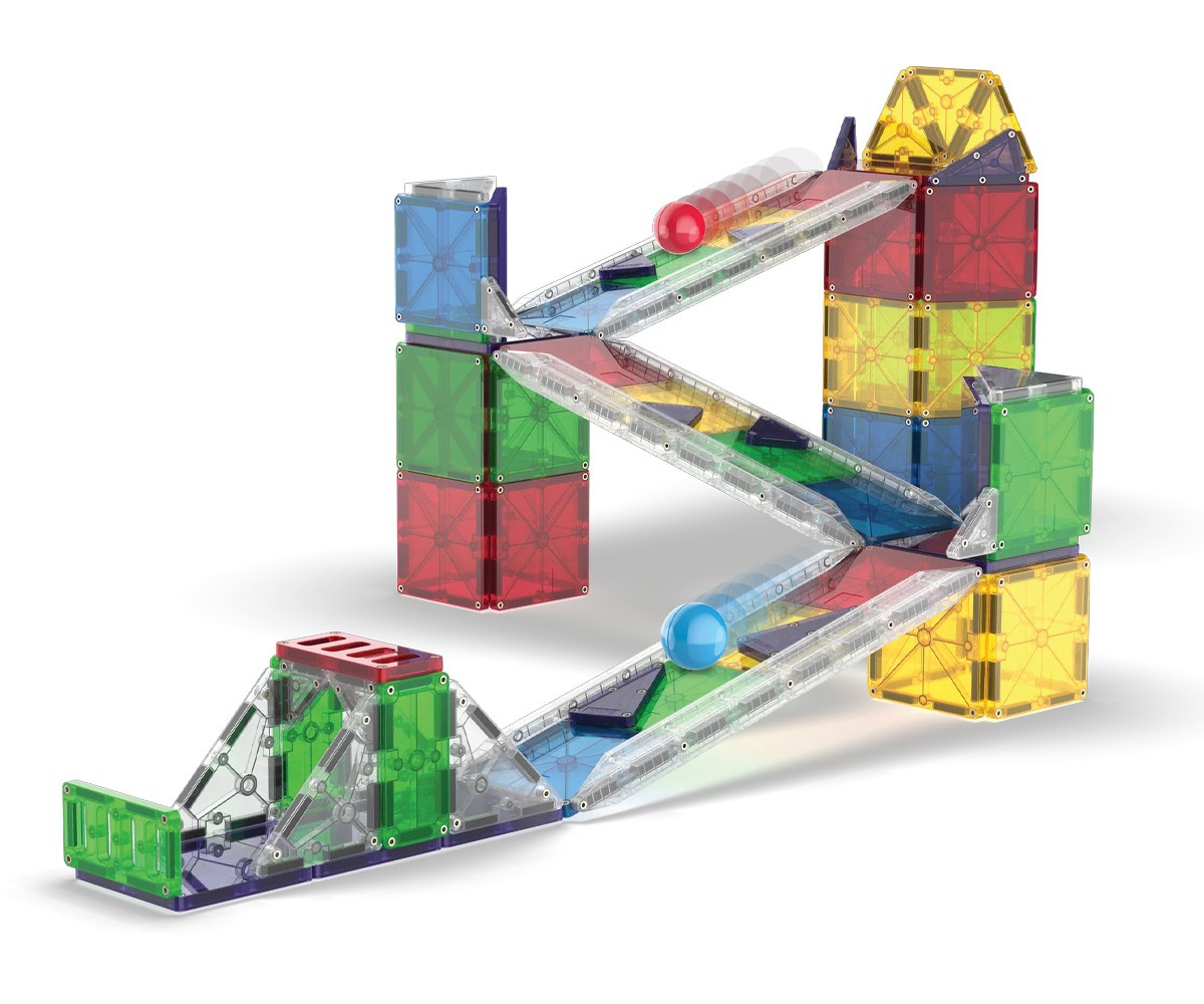 Set de Construcción Magna-Tiles Rail Racers Deluxe 90 piezas