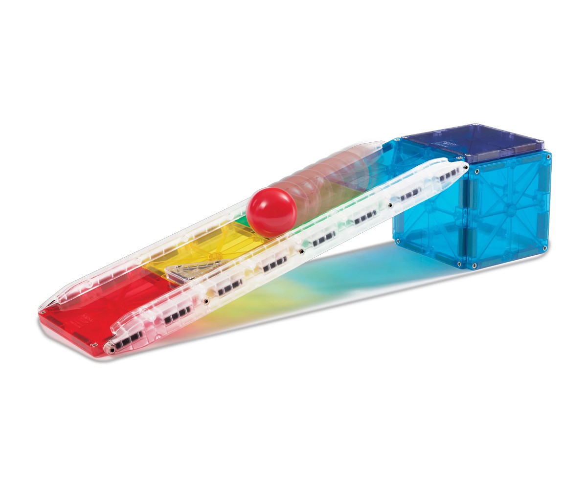 Kit de Construction Magna-Tiles Rail Racers 33 Pièces
