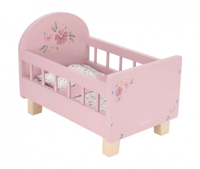 Cama de Madera con Textil para Muñecas FSC