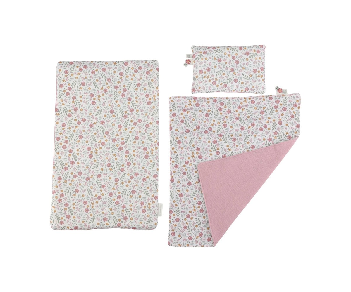 Cama de Madera con Textil para Muñecas FSC