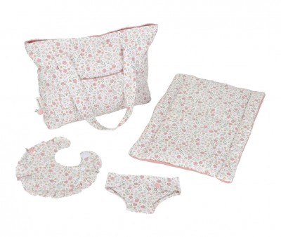 Bolso Cambiador para Muñecas Soft Flowers