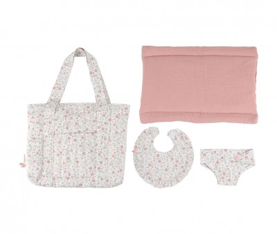 Bolso Cambiador para Muñecas Soft Flowers