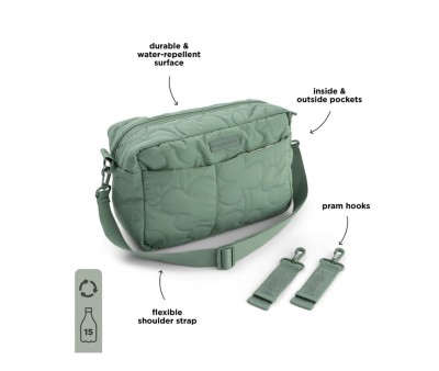 Bolsa de carro de bebé acolchoada verde