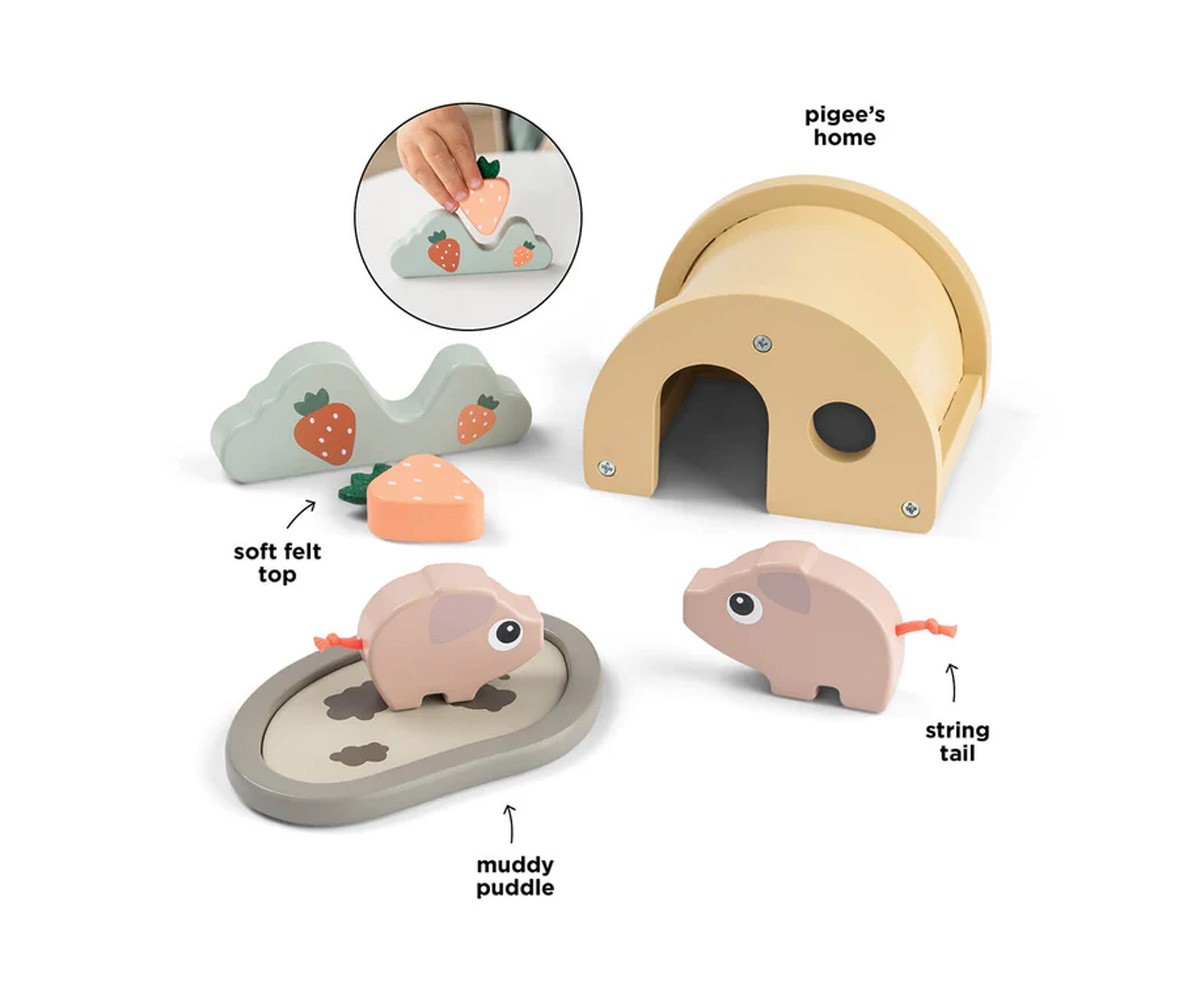 Set en Bois Tiny Farm Pigee