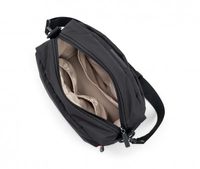 Bolsa de carro de bebé acolchoada preta