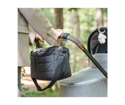 Bolsa de carro de bebé acolchoada preta