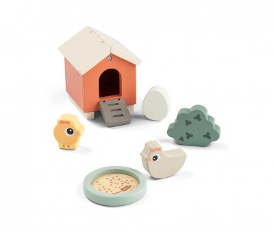 Play Set in Legno Tiny Farm Clucky