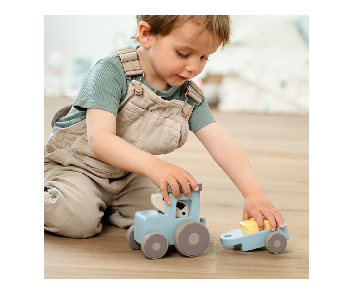 Tracto de Madera Tiny Farm Dotti Azul