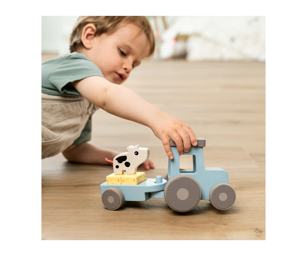 Tracto de Madera Tiny Farm Dotti Azul