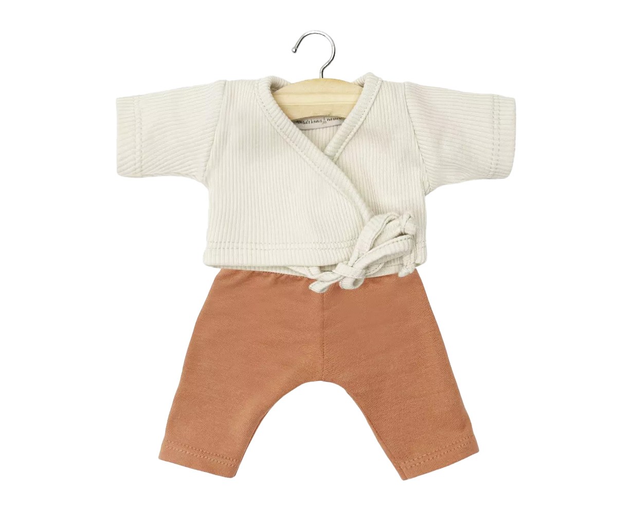 Conjunto de Top Cruzado de Punto y Leggins para Muñeco Gordis