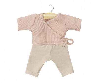 Conjunto de Top Cruzado Punto Acanalado y Leggings para Muñeco Gordis