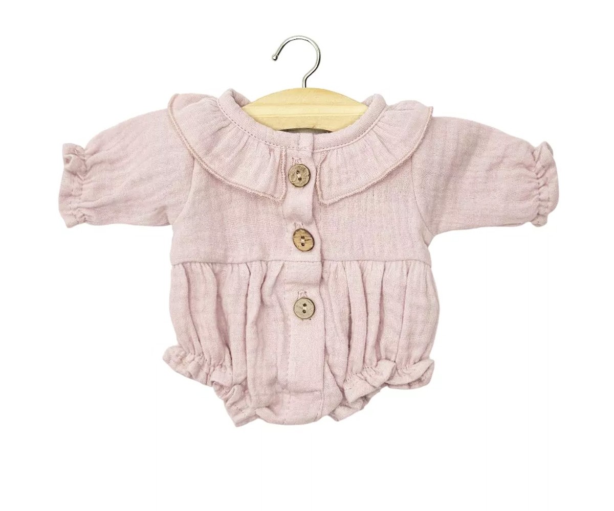 Pelele Léonore Gasa de Algodón Orchid Pink para Muñeco Gordis