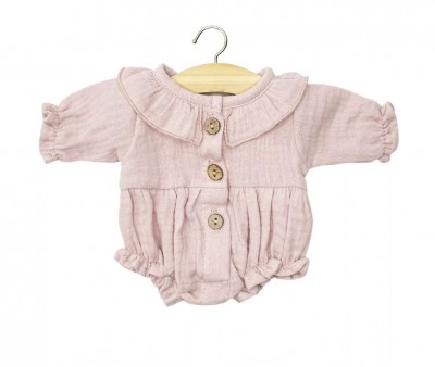 Pelele Léonore Gasa de Algodón Orchid Pink para Muñeco Gordis