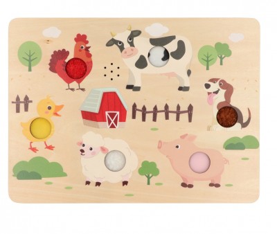Pannello Sensoriale Animali della Fattoria Personalizzabile