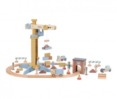 Set de Construcción con Grúa de Madera FSC