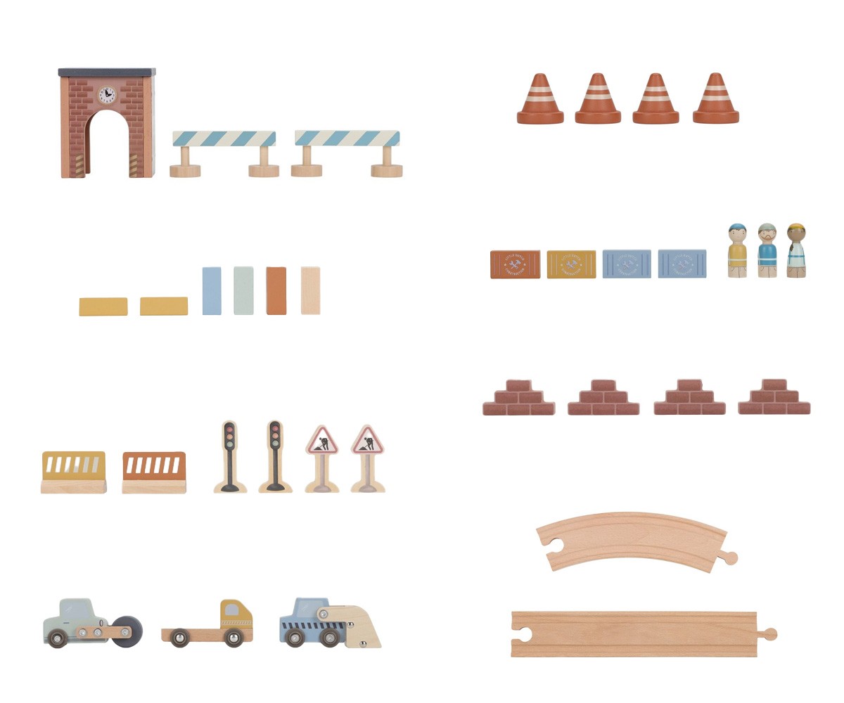 Set de Construcción con Grúa de Madera FSC