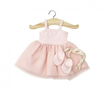 Vestido Tutú Rosella Rose Pale y Zapatos de Baile para Muñeco Gordis