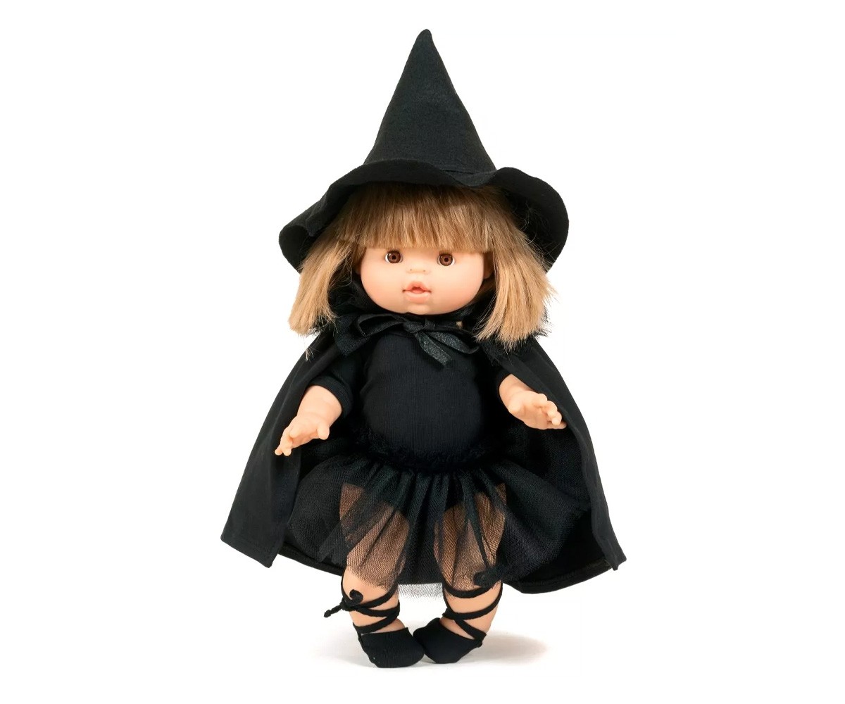 Capa de Bruja de Jersey y Tul Negro