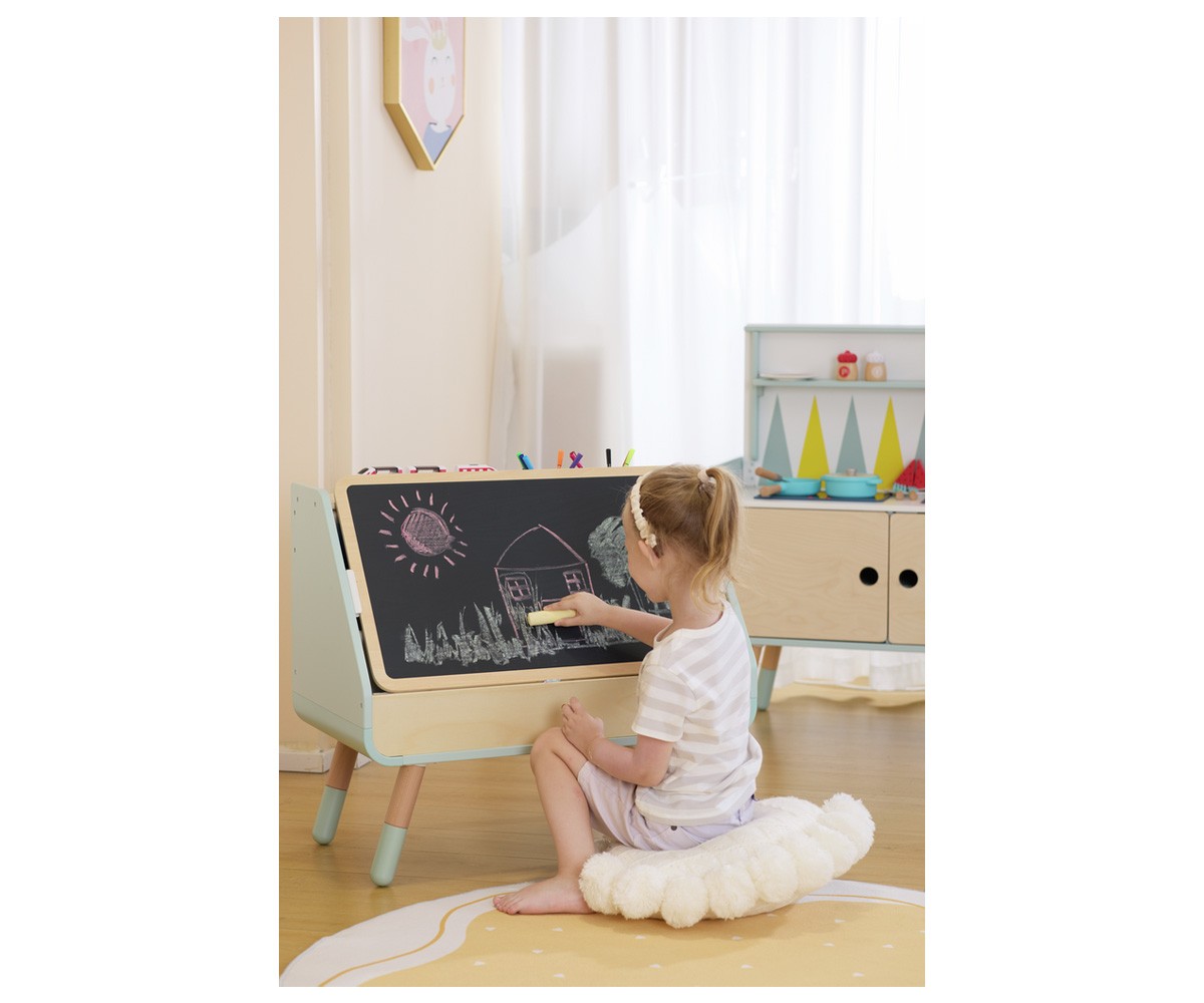 Mesa de Dibujo y Biblioteca 2 en 1