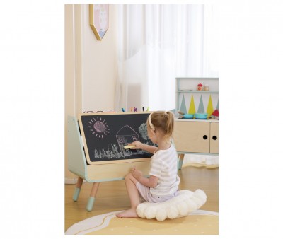 Bureau à Dessin et Bibliothèque 2 en 1