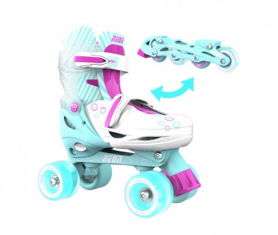 Neon Green and Pink Combo Skates Size 30-33