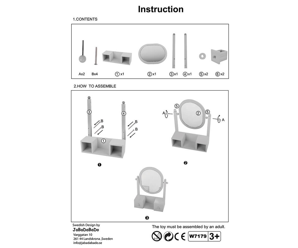 Nouvelle Coiffeuse FSC avec Miroir