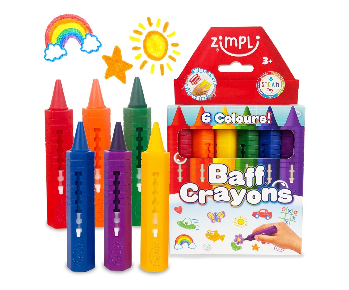 Crayons pour le Bain 6 Couleurs
