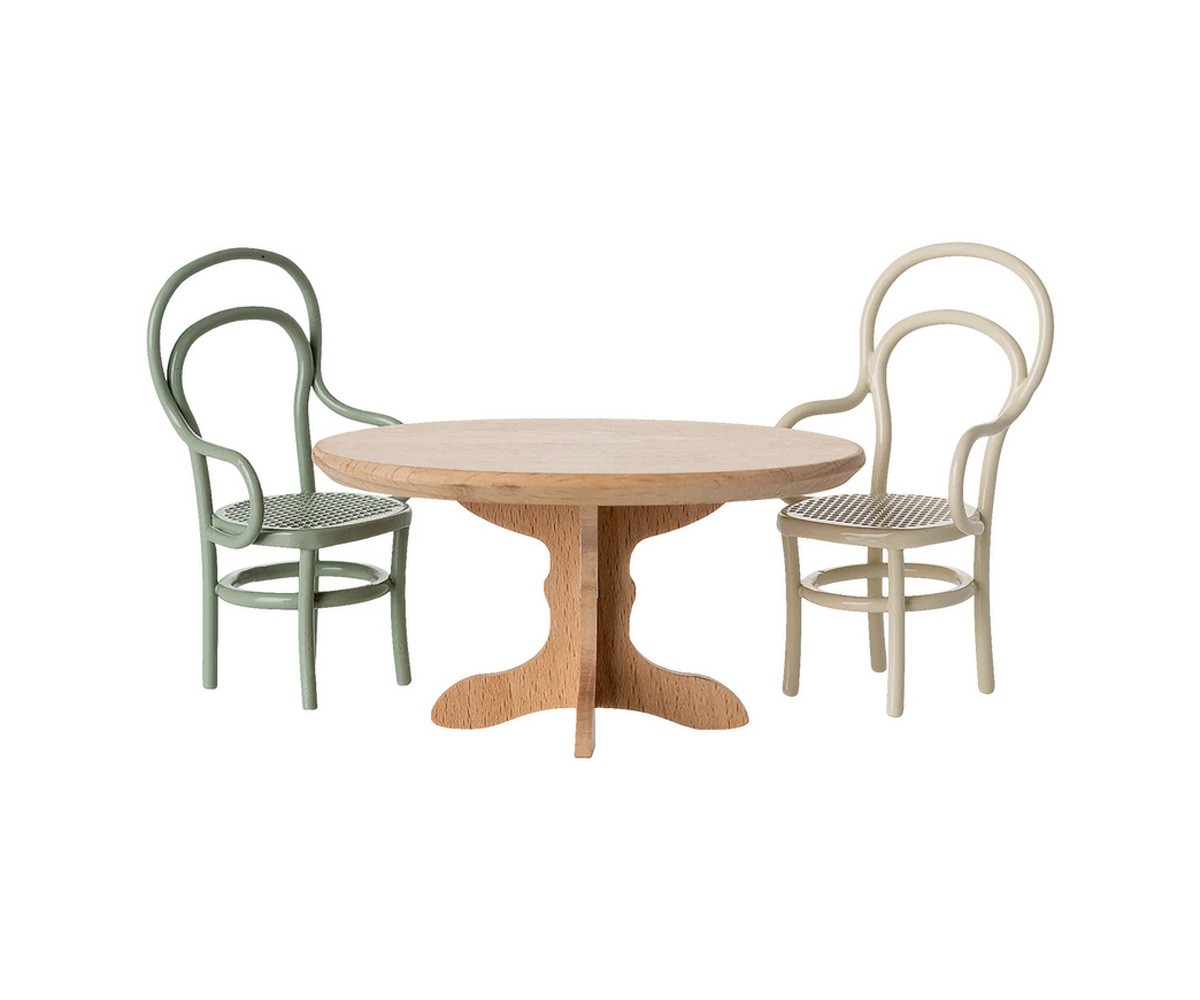 Mesita de Café Oval Ratón Natural Hermano/a Pequeños