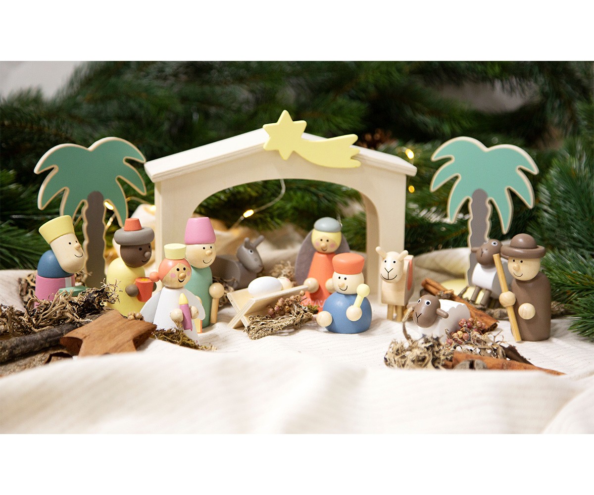 Belén de Madera Cuento de Navidad